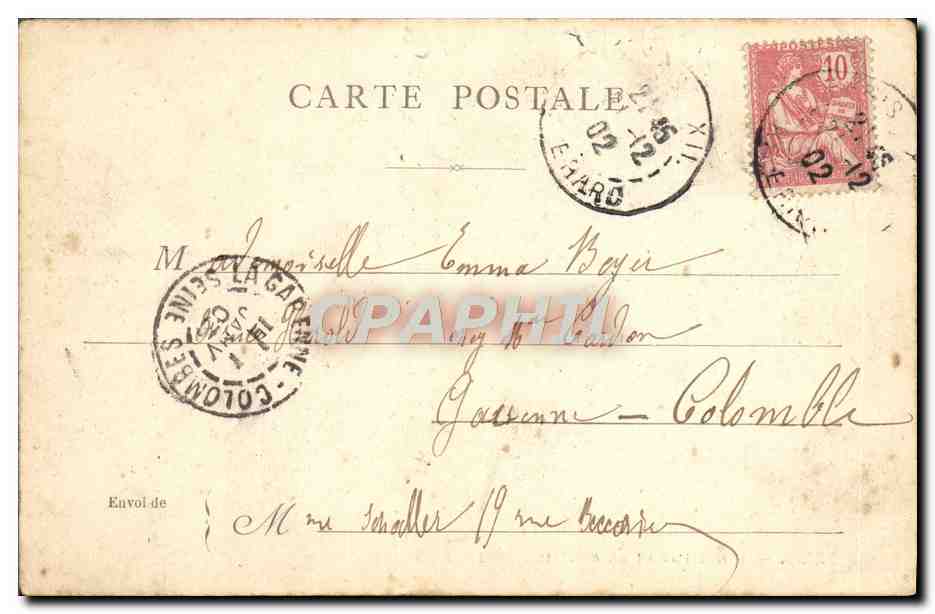 CPA Paris L'Institut Et Le Pont Des Arts — Verso