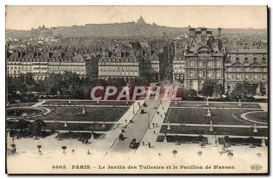 CPA Paris Le Jardin Des Tuileries Et Le Pavillon De Marsan