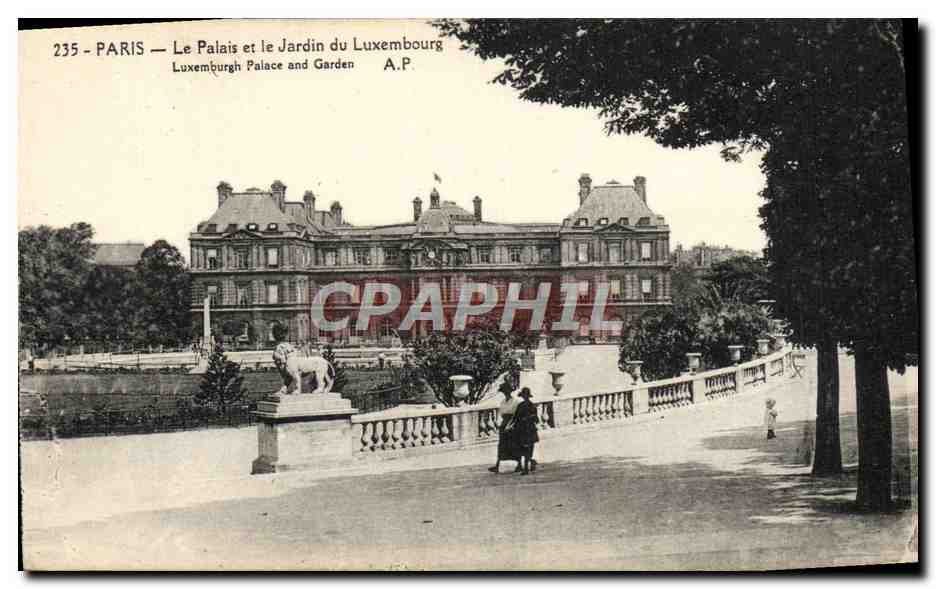 CPA Paris Le Palais Et Le Jardin Du Luxembourg