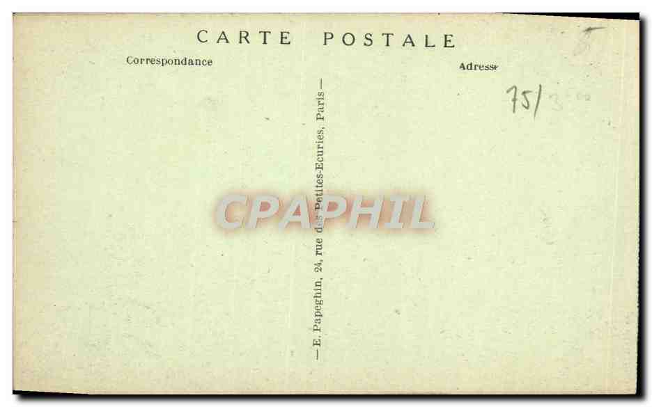 CPA Paris Le Palais Et Le Jardin Du Luxembourg — Verso