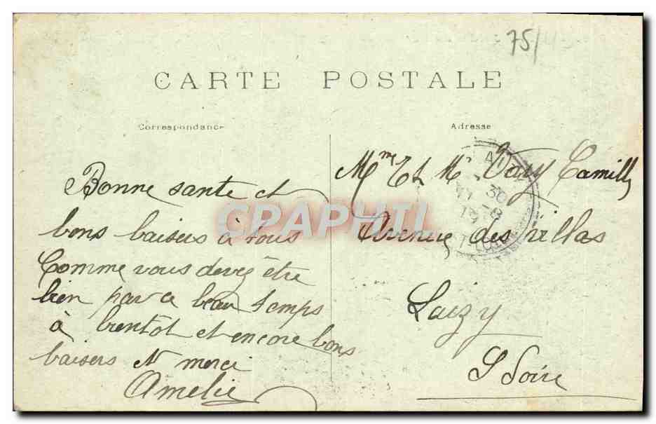 CPA Paris Jardin Du Luxembourg — Rückseite