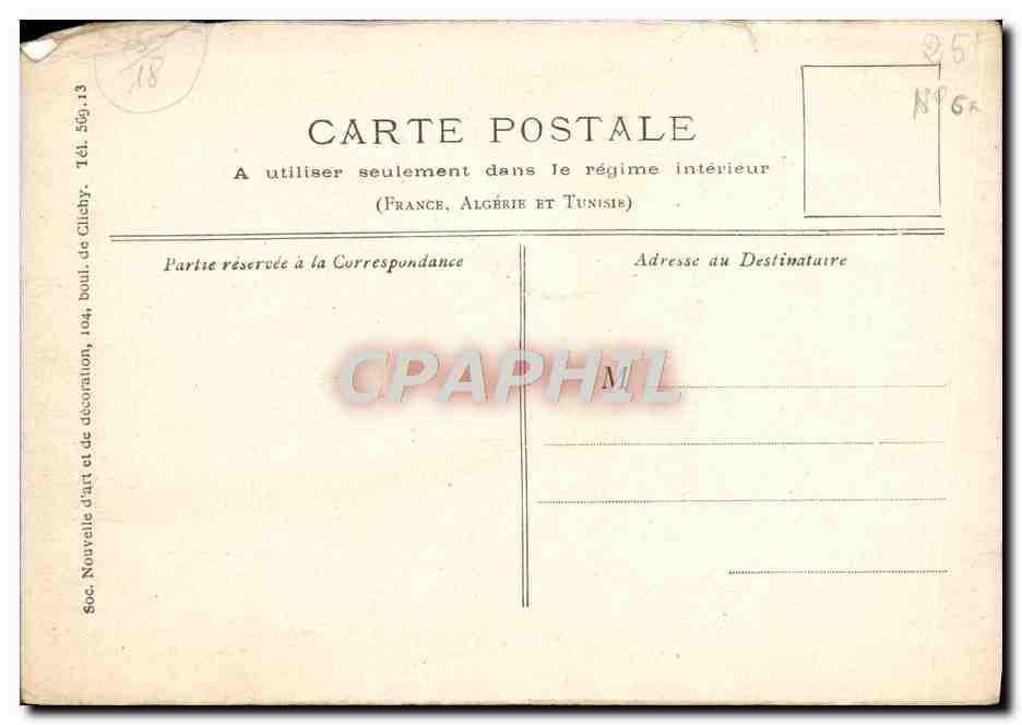 CPA Paris Montmartre La Facade Du Rat Mort La Nuit — Verso