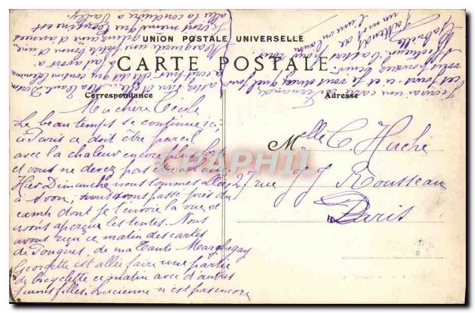 CPA Fontainebleau Camp d'Avon Militaria — Rückseite