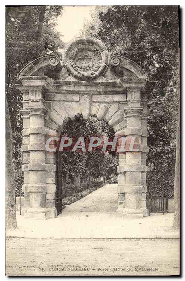 Fontainebleau — Porta d'Albergo del XVII secolo — editore anonimo, n° 64