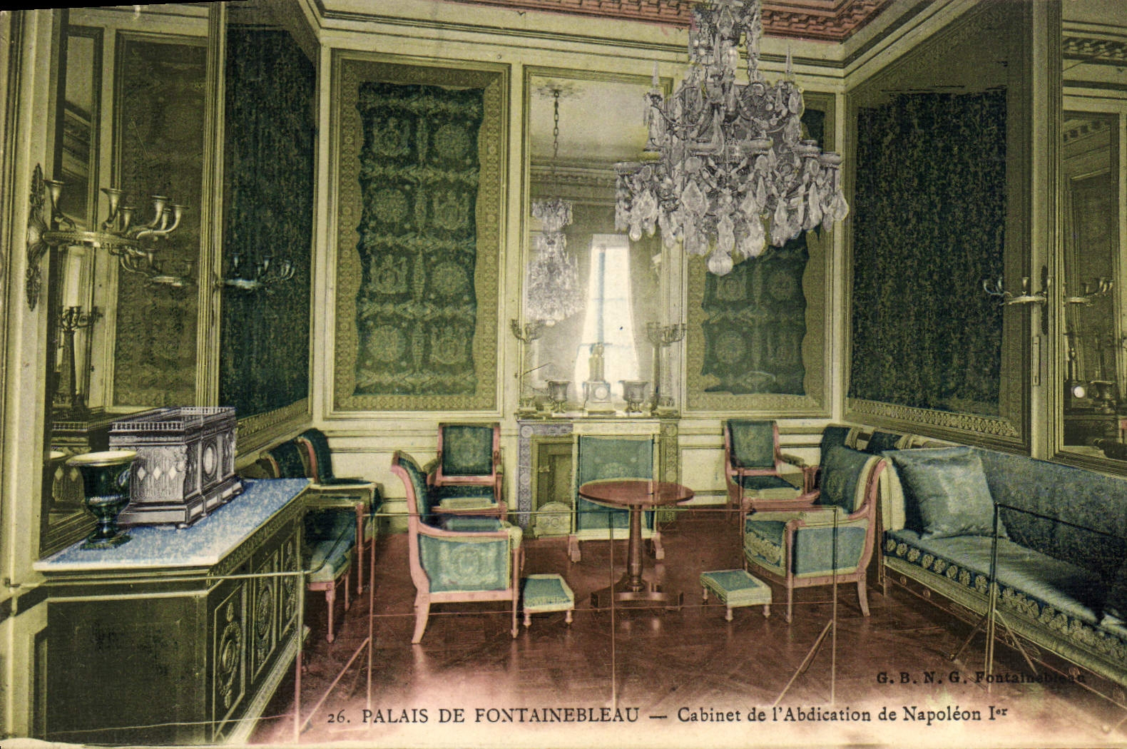 Palacio de Fontainebleau — Gabinete de la Abdicación de Napoleón I — G.B.N.G. Fontainebleau n°26