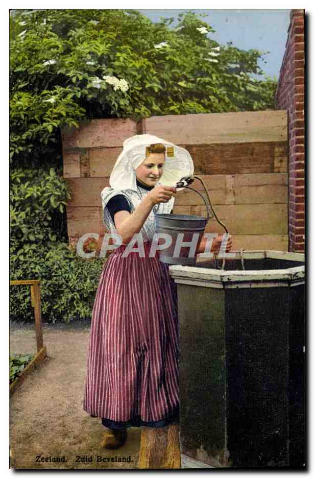 CPA Zeeland Zuid Beveland Folklore Femme