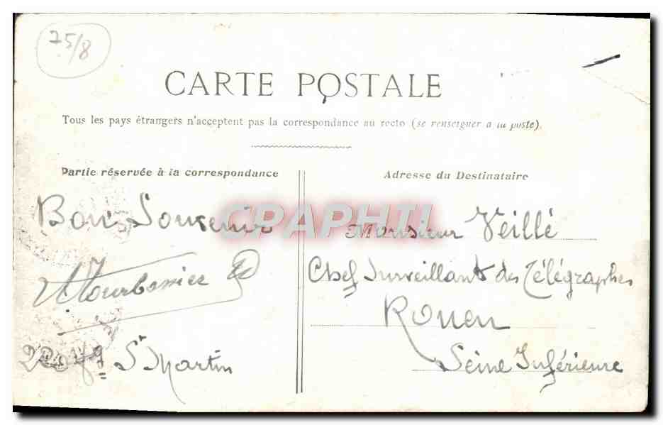 CPA Paris Le Petit Palais — Verso