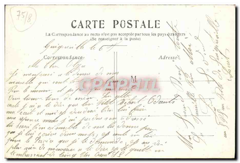 CPA Paris Le Grand Palais — Verso
