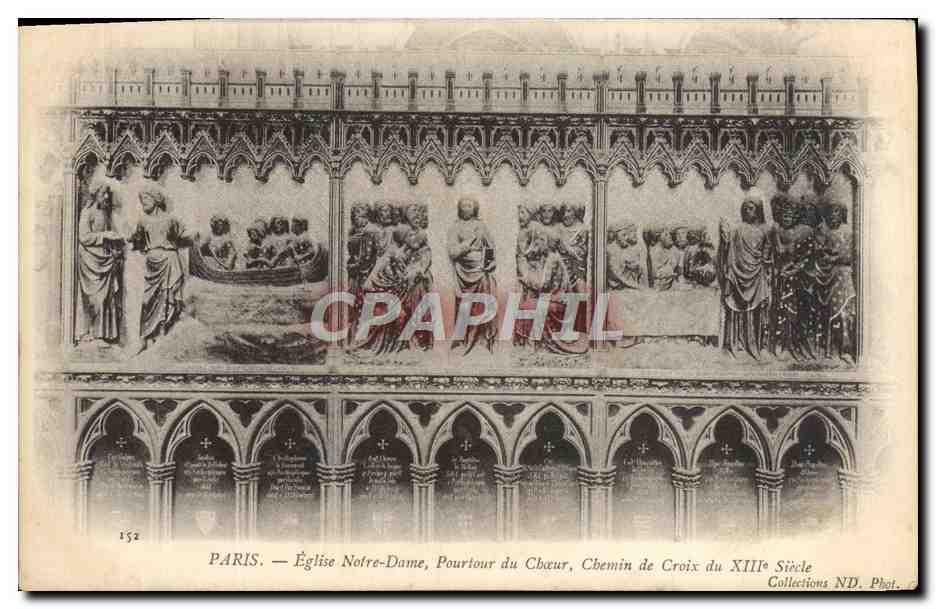 CPA Paris Eglise Notre Dame Pourtour Du Choeur Chemin De Croix