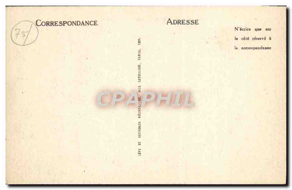 CPA Paris L'Eglise De La Madeleine — Rückseite