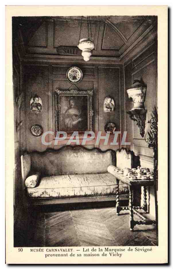 CPA Paris Musee Carnavalet Lit De La Marquise De Sevigne provenant de sa maison de Vichy