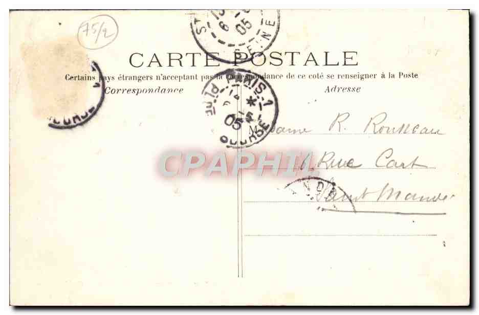 CPA Paris Le Boulevard Bonne Nouvelle — Rückseite