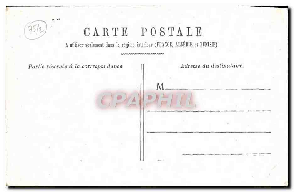 CPA Paris Le Palais De La Bourse — Verso