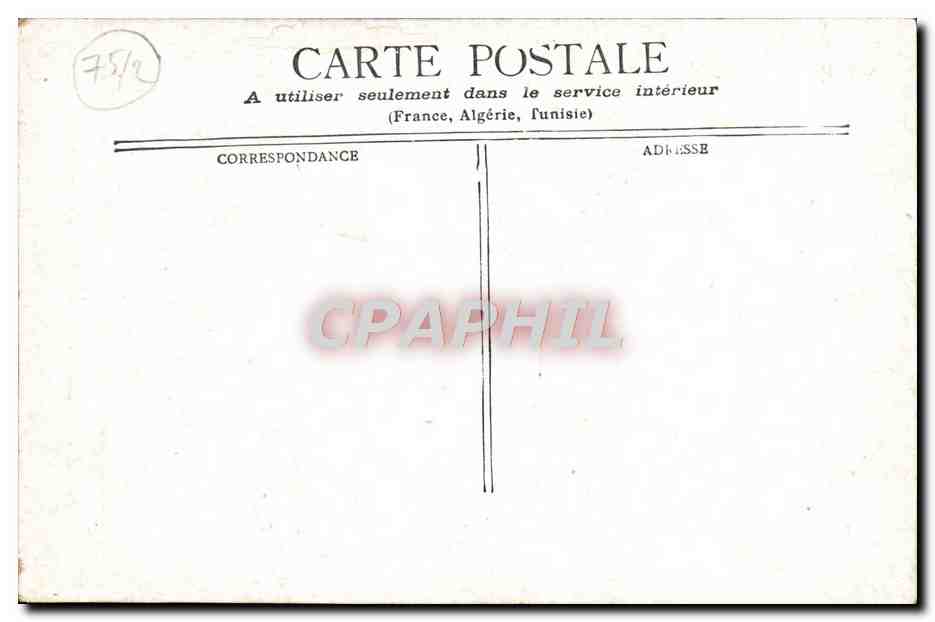 CPA Paris Le Nouvel Opera Comique La Place Boieldieu — Rückseite