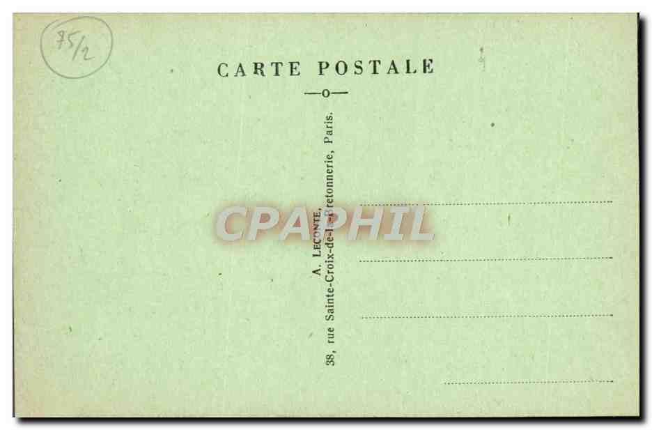 CPA Paris La Bourse — Rückseite