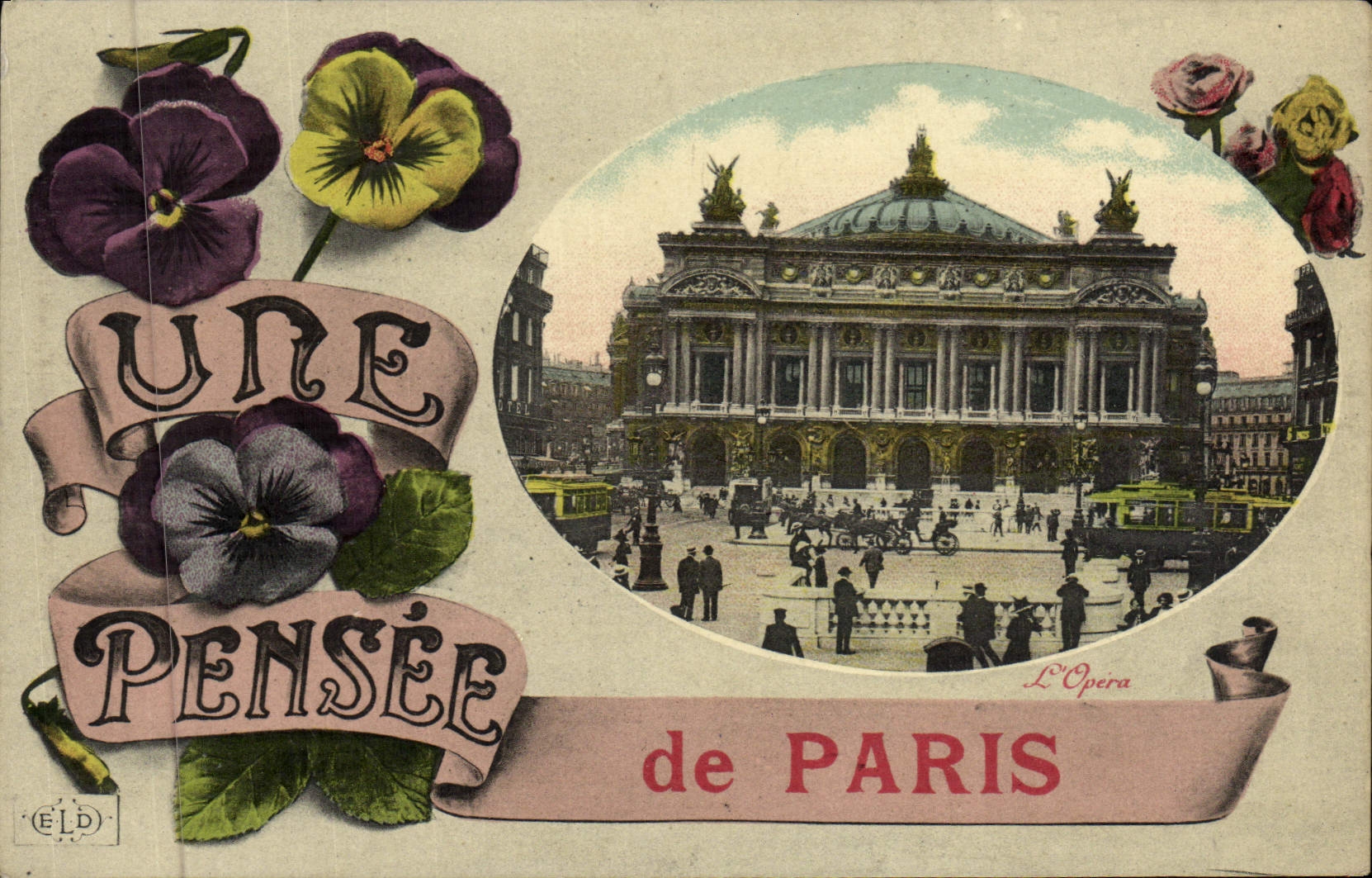 CPA Une Pensee De Paris Opera