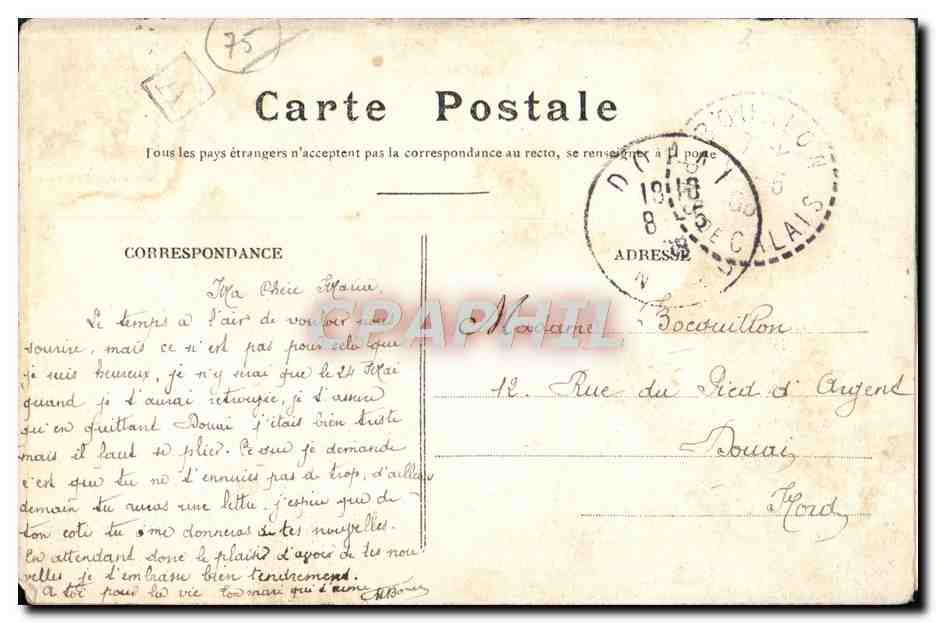 CPA Paris Le Grand Hotel Place De l'Opera — Verso