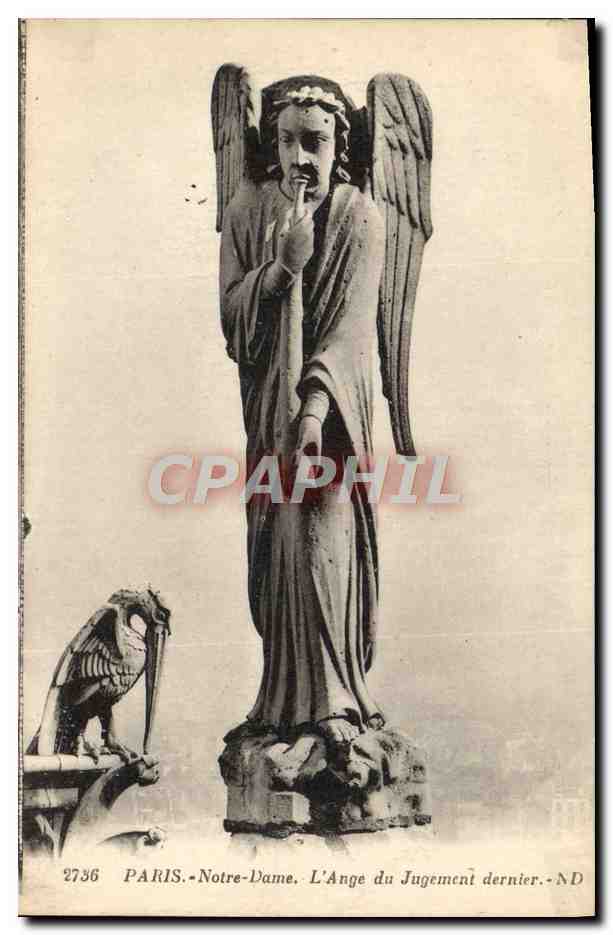 CPA Paris Notre Dame L'Ange Du Jugement Dernier