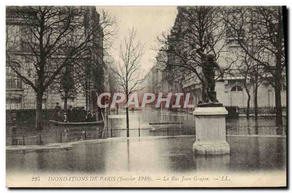 CPA Inondations De Paris La Rue Jean Goujon