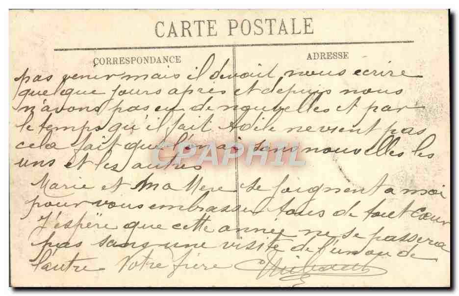 CPA Inondations De Paris Les Passages Rue De Beaune — Rückseite