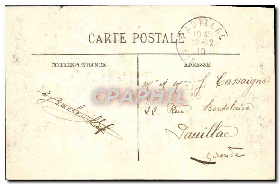 CPA Inondations De Paris La Chambre Des Deputes — Rückseite