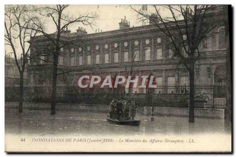 CPA Inondations De Paris Le Ministere Des Affaires Etrangeres