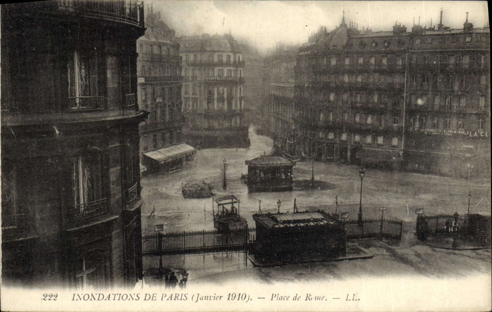 CPA Inondations De Paris Place De Rome