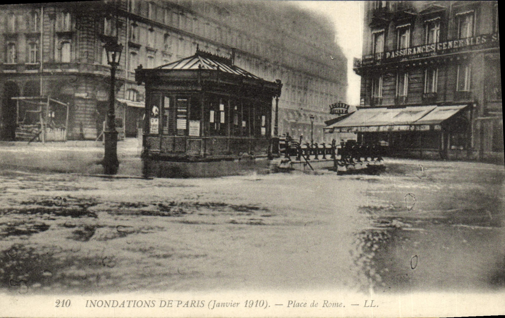 CPA Inondations De Paris Place De Rome