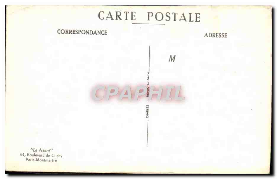 CPA Cabaret Du Neant Paris Montmartre Caveau Des Trepasses — Rückseite