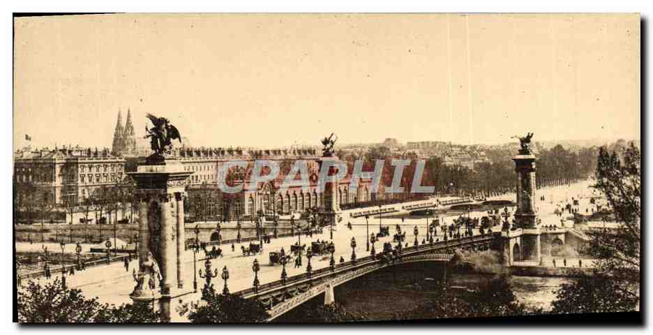 CPA Tout Paris Panorama Du Pont Alexandre III