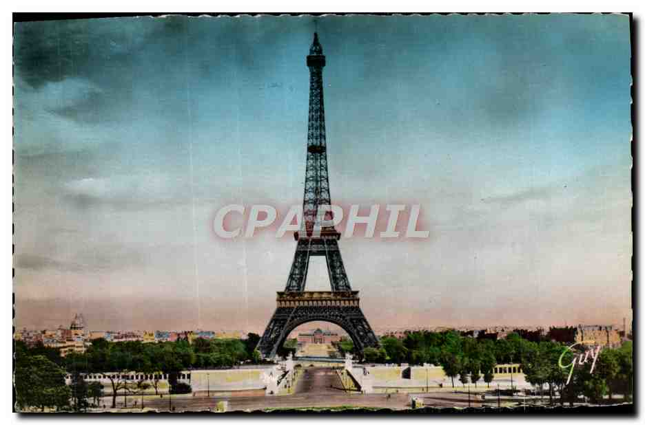CPM Paris Et Ses Merveilles La Tour Eiffel Vue Du Palais De Chaillot