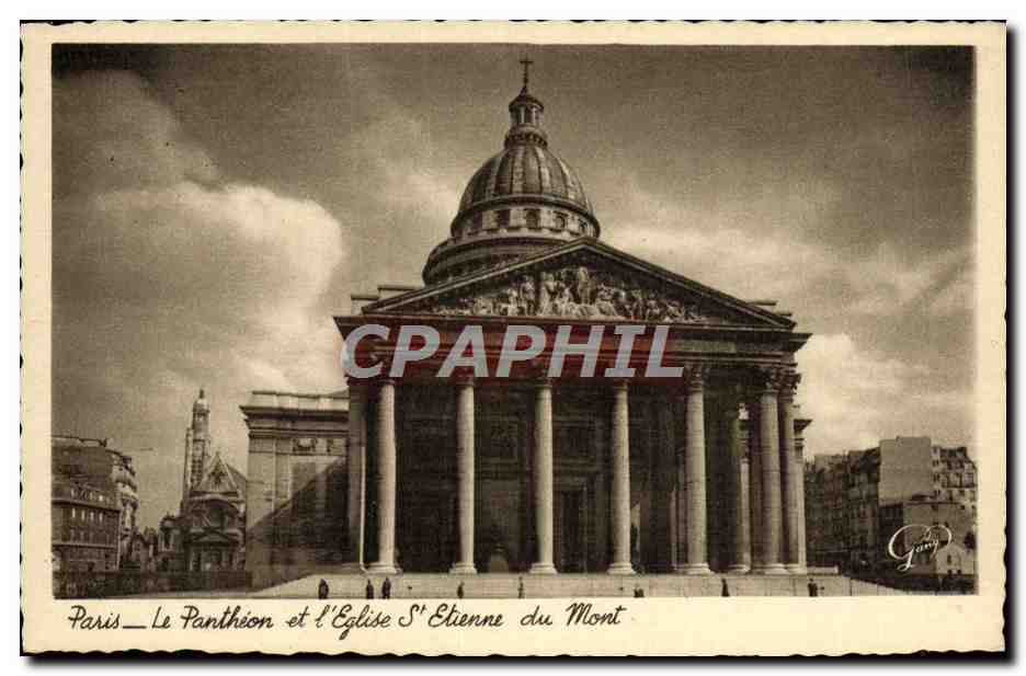 CPM Paris Le Pantheon Et l'Eglise St Etienne Du Mont