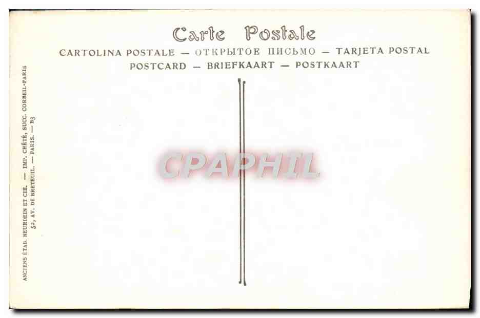 CPA Palais De Versailles Galerie Des Glaces — Verso