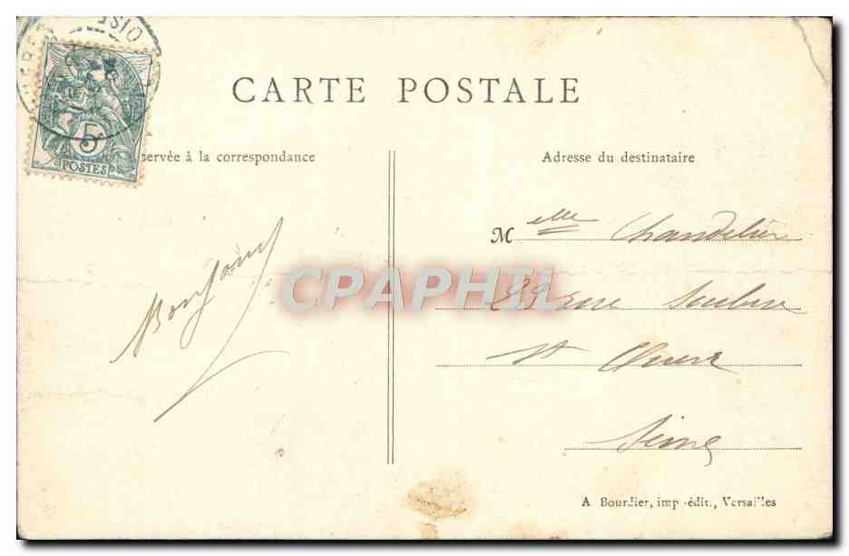 CPA Versailles Le Temple D'Amour — Verso