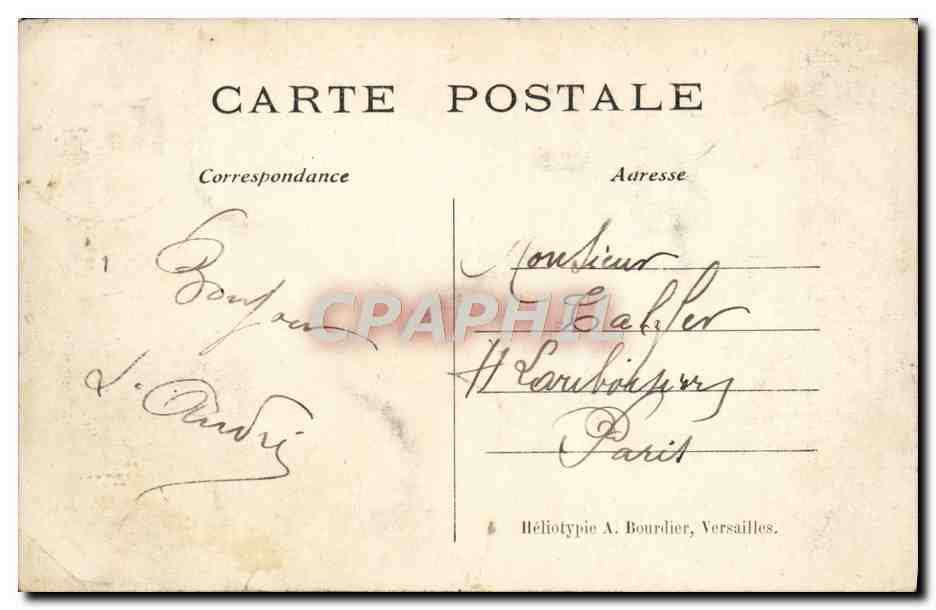 CPA Versailles Bassin du Dragon — Verso