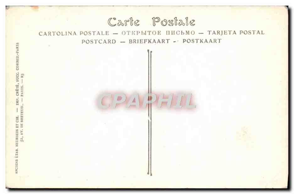 CPA Palais De Versailles Galerie des glaces — Verso
