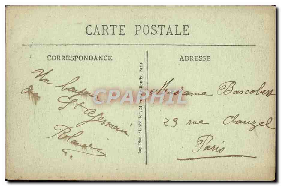 Saint-Germain-en-Laye - Le Château (XVe siècle) - façade Sud-Ouest et la Place Maurice-Berteaux — Verso