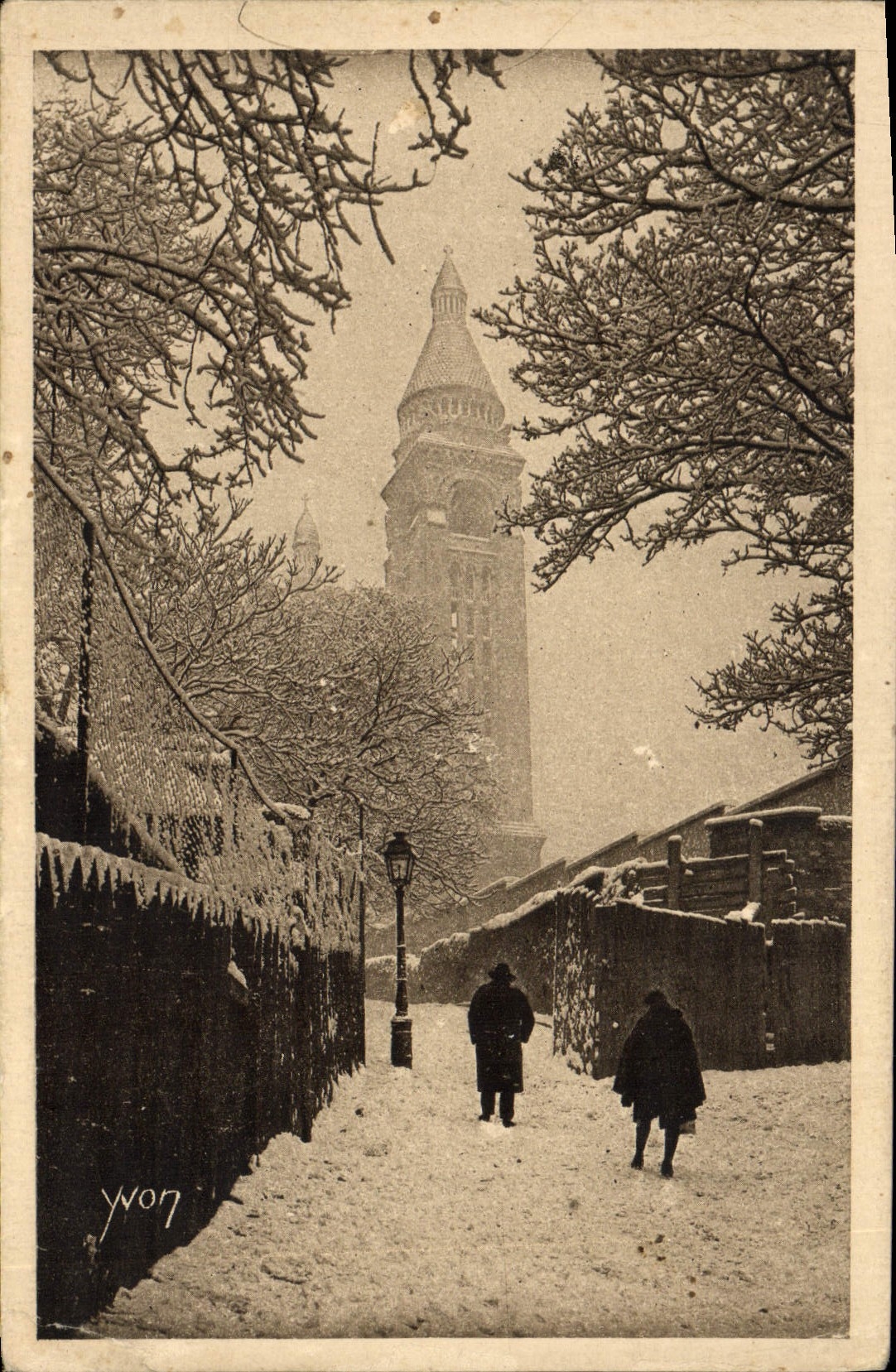 CPA Paris En Flanant Montmartre Sous La Neige