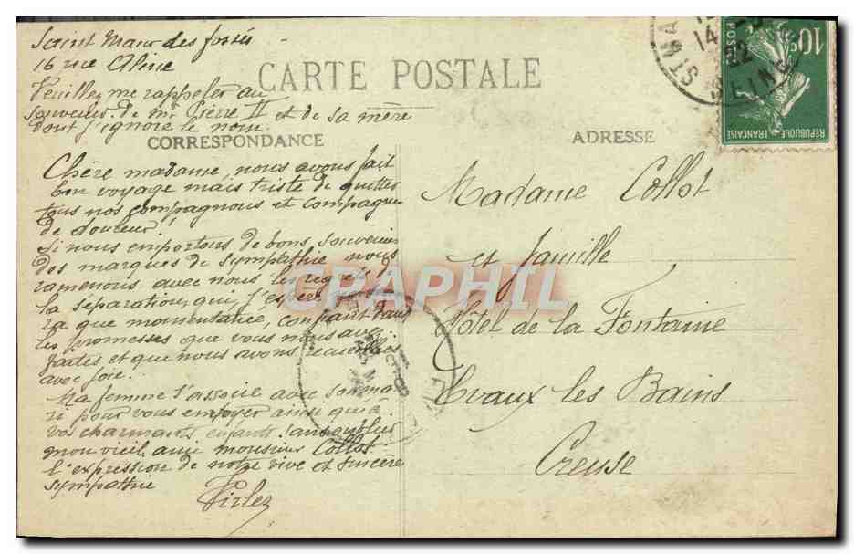 CPA Les Beaux Site De La Marne Creteil Le Petit Bras — Rückseite
