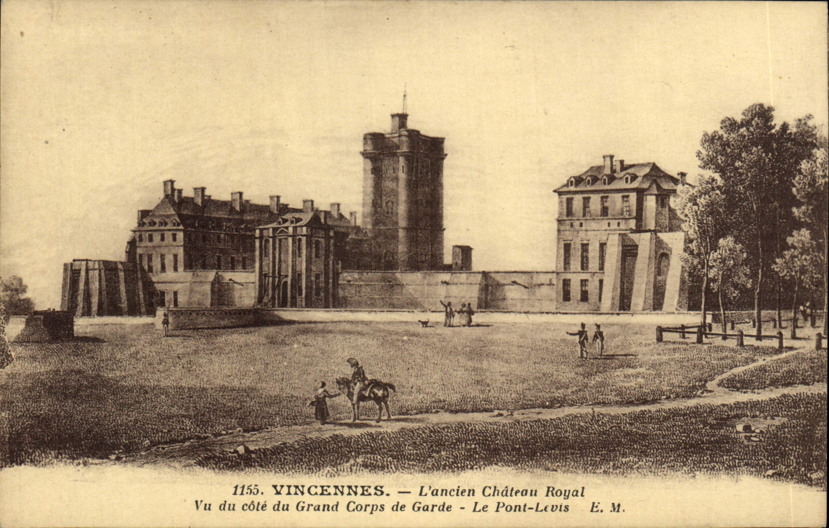 Vincennes — L'ancien Château Royal — Éditeur E. M. n° 1155