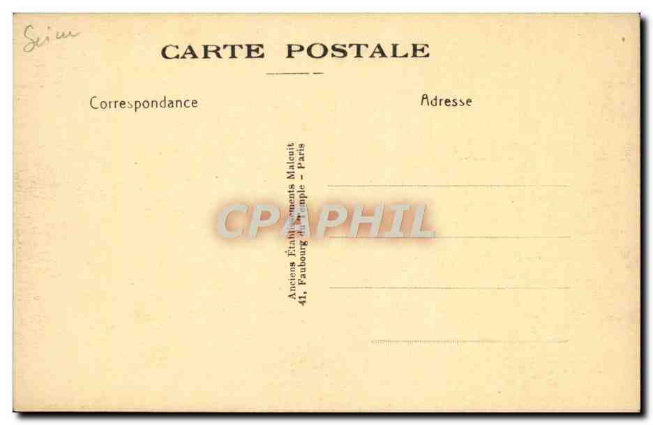 Vincennes — L'ancien Château Royal — Éditeur E. M. n° 1155 — Reverso