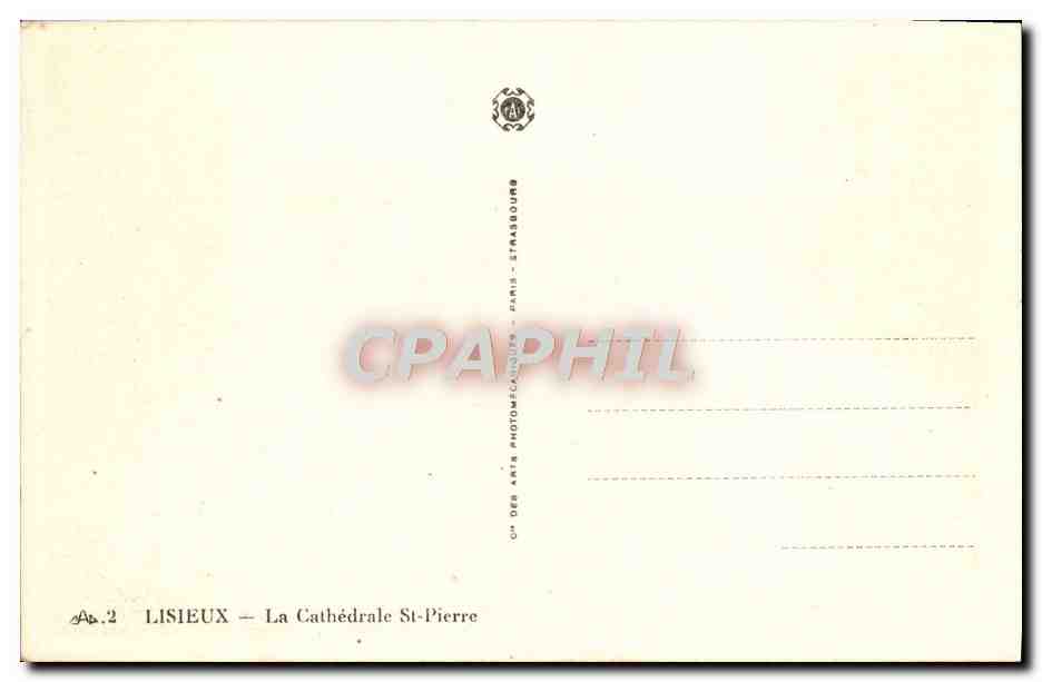 CPA Lisieux La Cathedrale St Pierre — Verso