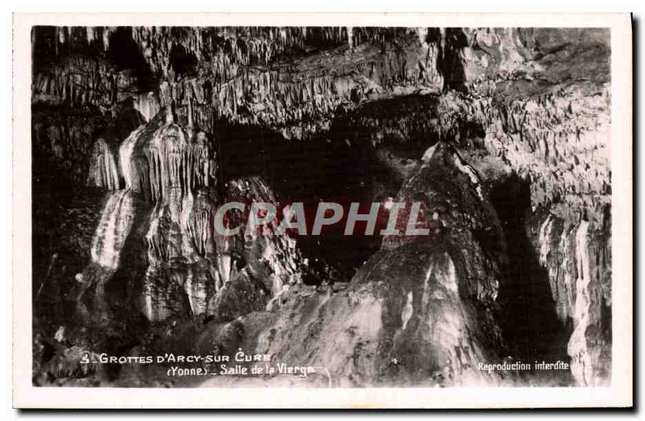 Grottes d'Arcy-sur-Cure (Yonne) — Salle de la Vierge — A. Joublin, Éditeur, Châlet des Grottes