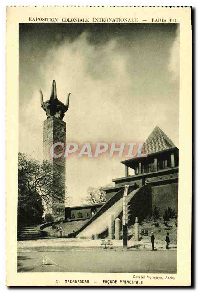 Madagaskar — Hauptfassade — Internationale Kolonialausstellung — Paris 1931