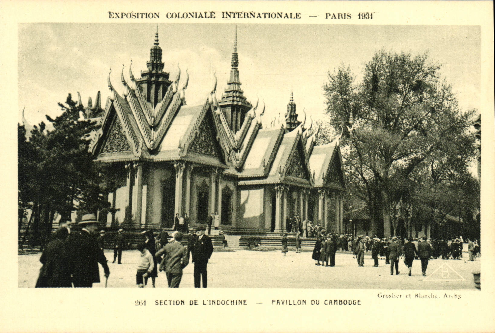 Exposition Coloniale Internationale — Paris 1931 — Section de l'Indochine — Pavillon du Cambodge — Groslier et Blanche, Archy