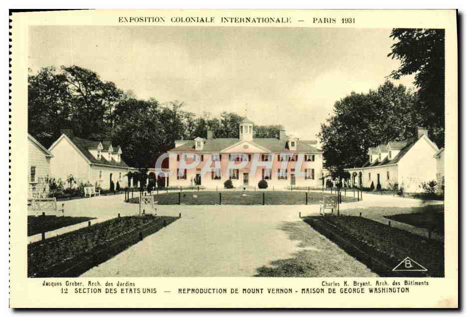 CPA Exposition Coloniale Internationale Paris 1931 Section Des Etats Unis Maison de George Washington