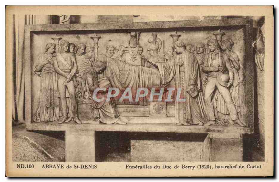 Abbaye de St-Denis — Funérailles du Duc de Berry (1820), bas-relief de Cortot — ND.100