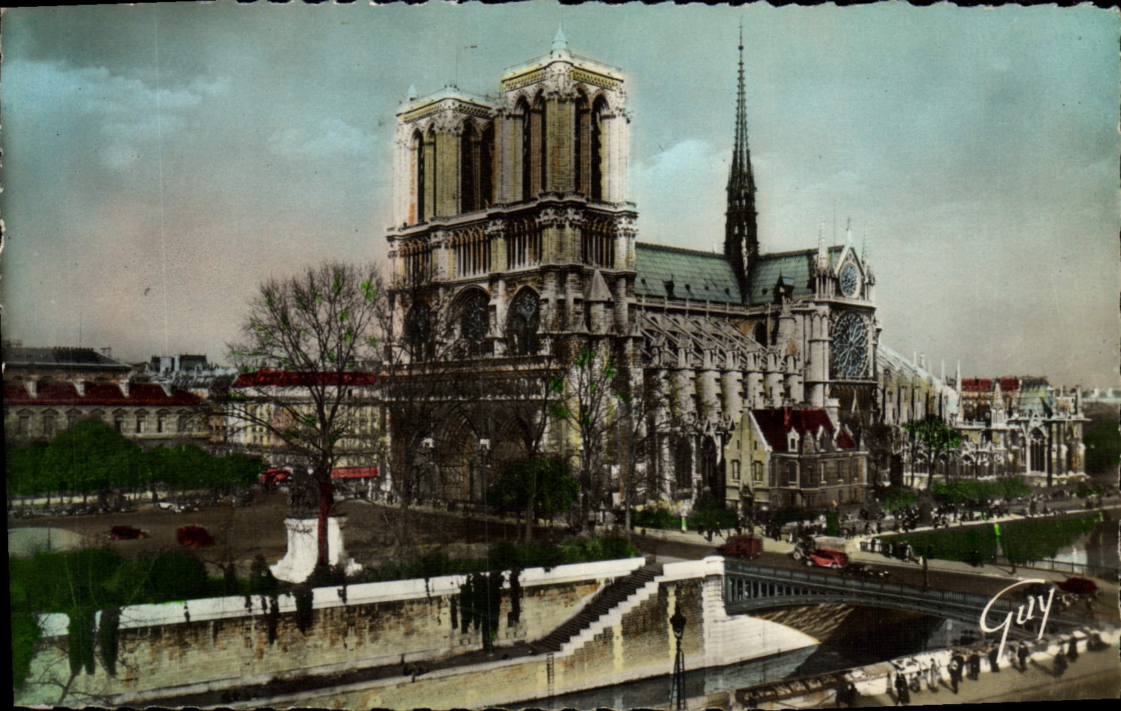 Notre-Dame de Paris — vue depuis la Seine — Éd. GUY, n° 425