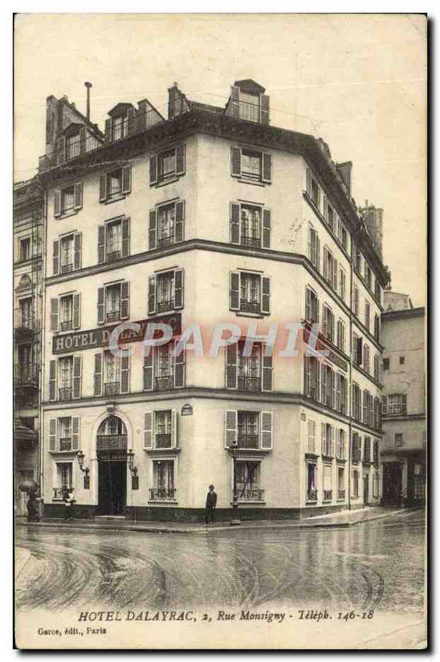 CPA Hotel Dalayrac Rue Monsigny Paris