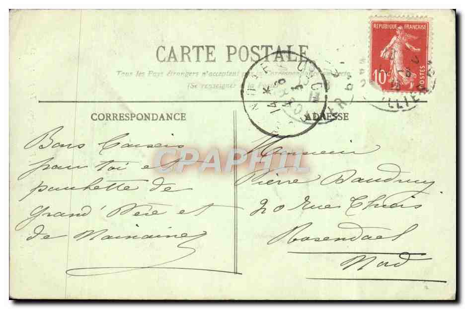 CPA Hotel Dalayrac Rue Monsigny Paris — Rückseite